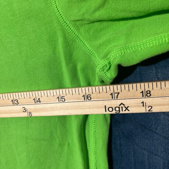 Vintage NIKE Neon Green 1/4 Zip Fleece Athletic Silver Tag Sweater Womans Size S - Picture 8 of 8